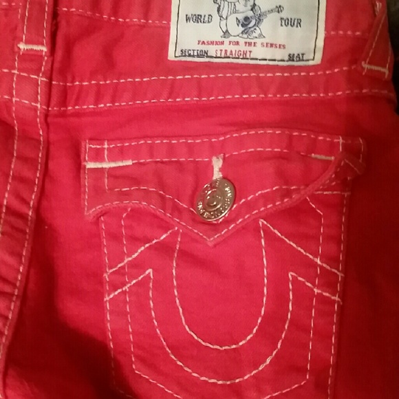 Red true religion jeans size 8 (straight leg)