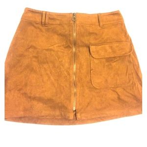 Brown Suede Skirt