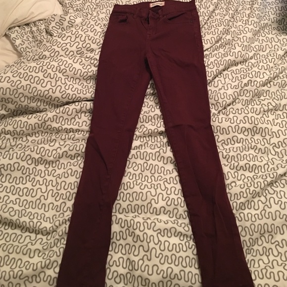 Maroon jeans