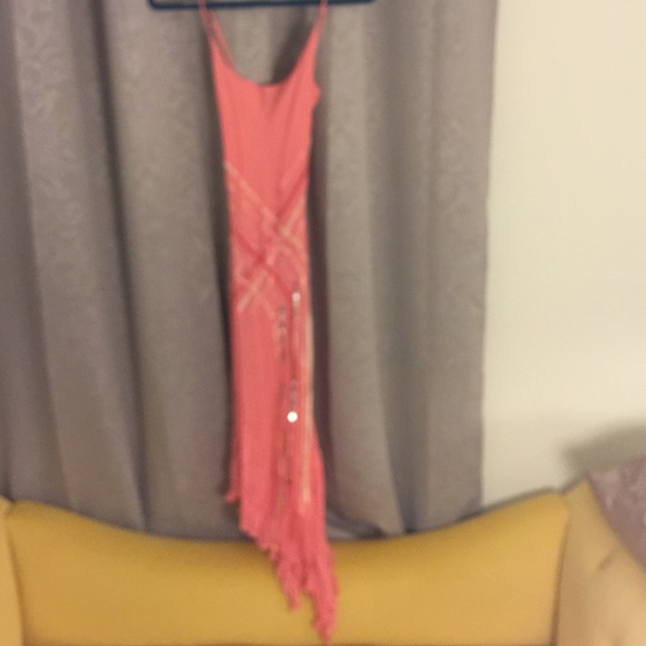 Asymmetrical Party Dress w sequenced ribbons