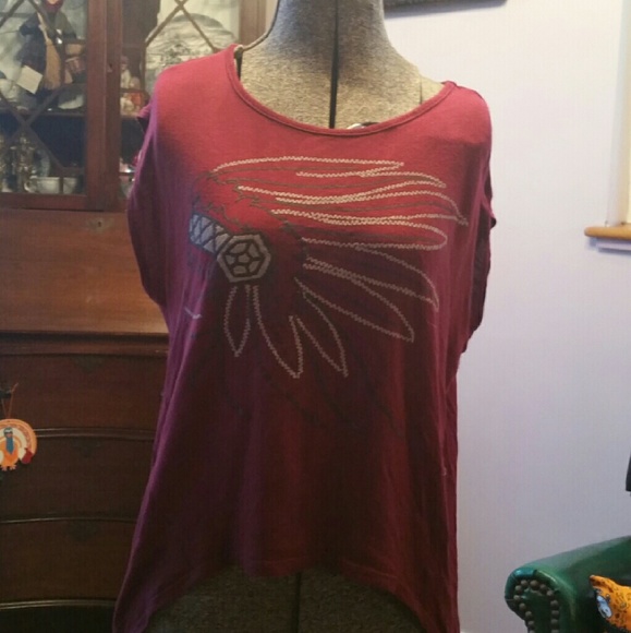 Red Indian head shirt