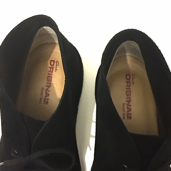 Sold Clarks Originals Desert Boots Women's Black - Picture 4 of 4