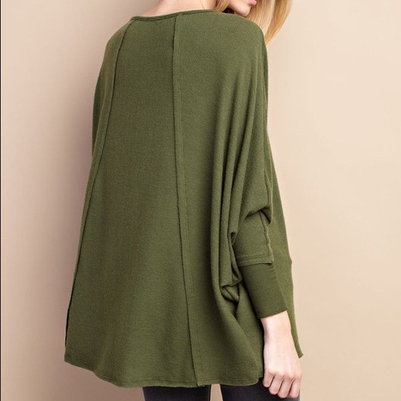 OLIVE DOLMAN TUNIC - Picture 4 of 5