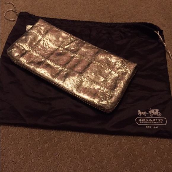 Coach large underarm clutch