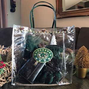 Bedazzled clear stadium bags