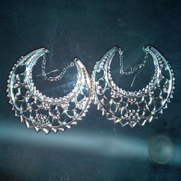 Silver dangle earrings