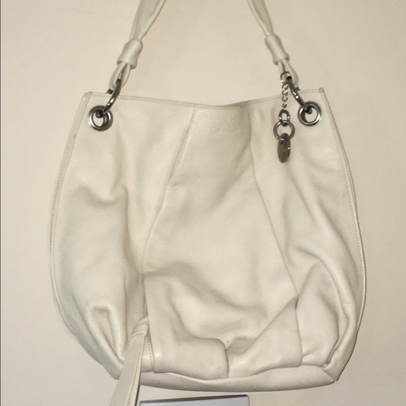 Winter white (off white) leather purse