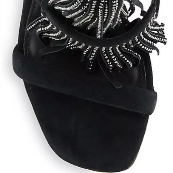 STEVE MADDEN FRINGLY-R EMBELLISHED FRINGED HEELS - Picture 4 of 5