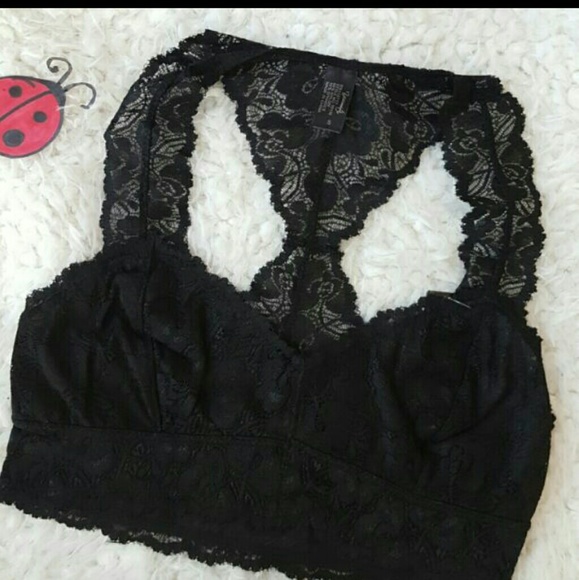 Plus black lace RACERBACK bralette - Picture 2 of 2