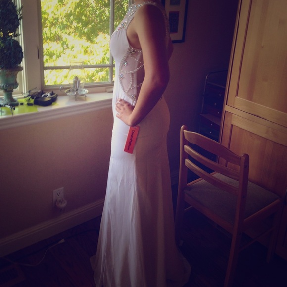 White prom dress