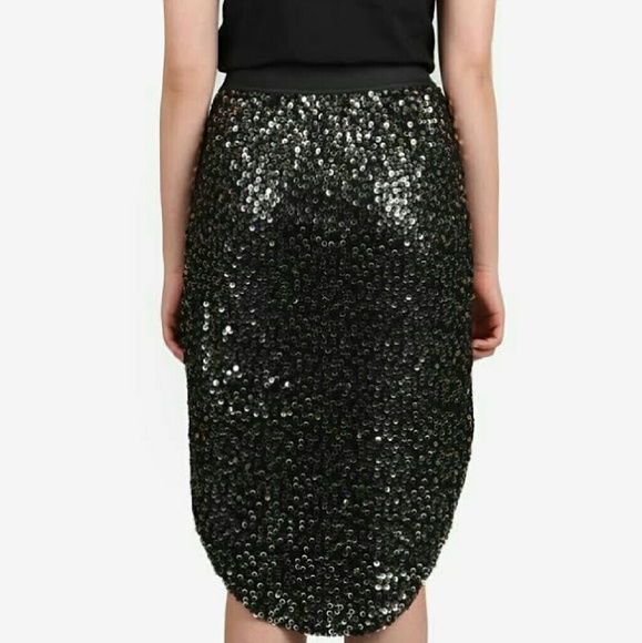 DRAPED SKIRT W/TWO TONE SEQUINS - Picture 2 of 2