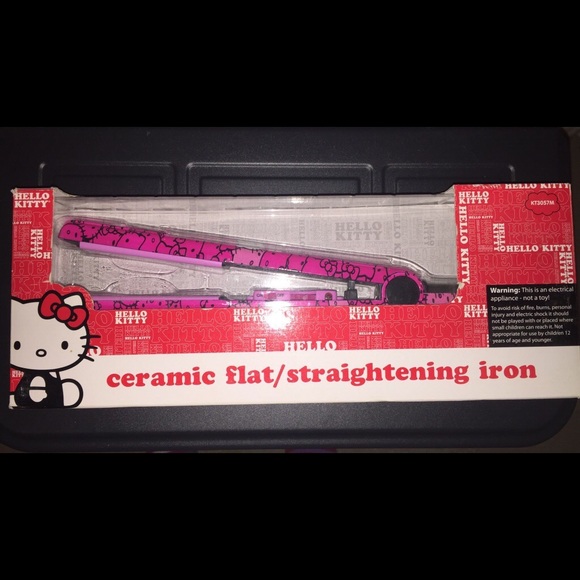 Hello Kitty Ceramic Flat/Straightening Iron - Pink