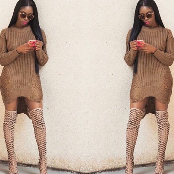 💞LAST CALL💞Sexy ripped distressed sweater dress - Picture 4 of 4