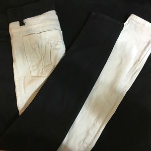 Tripp skinny jean half black/ half white sz5