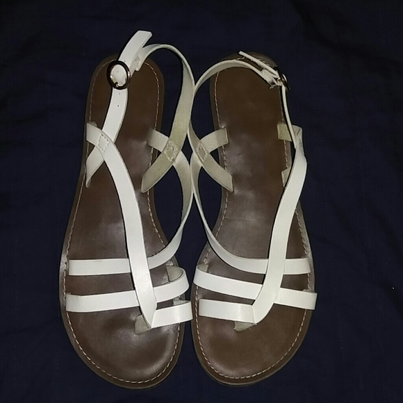White sandals
