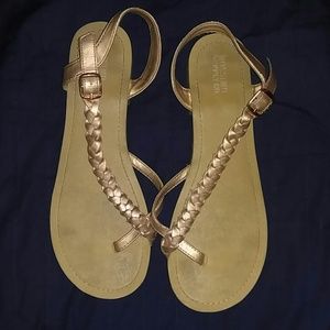 Rose gold sandals