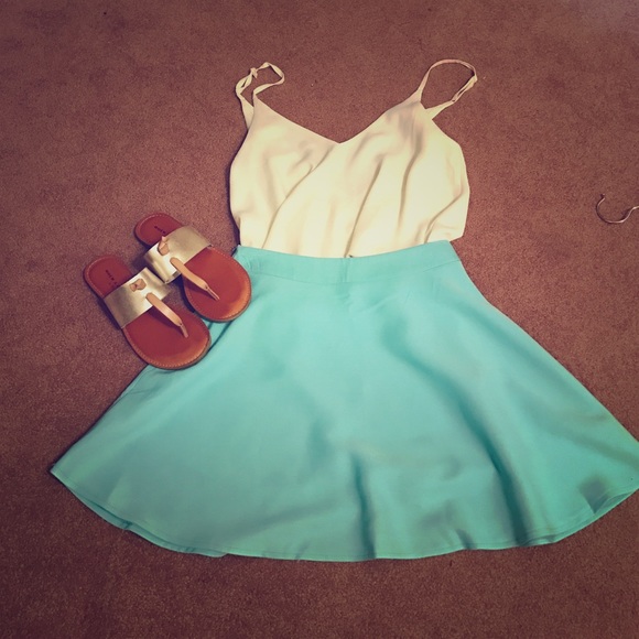 Tiffany Blue Skater Skirt