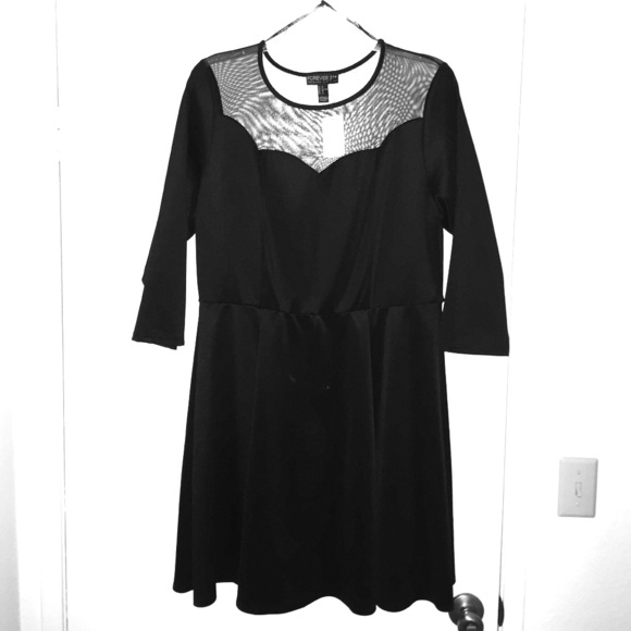 Forever 21 Dresses & Skirts - Plus size party dress. Sheer detail, long sleeves.