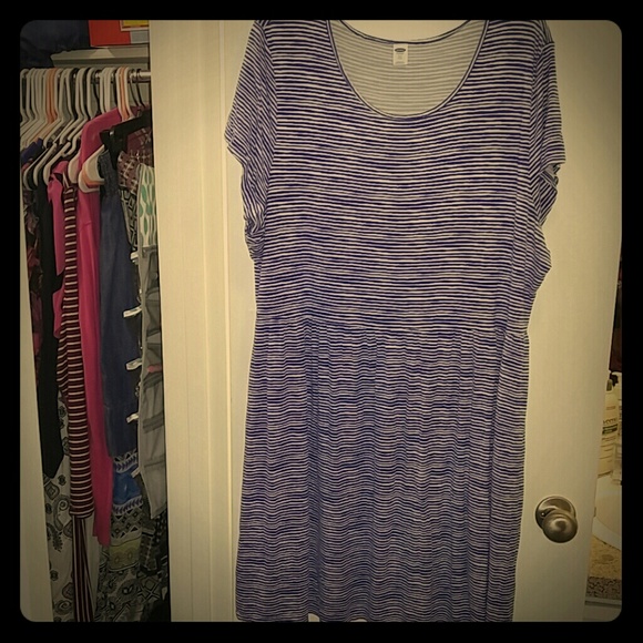 Blue striped dress