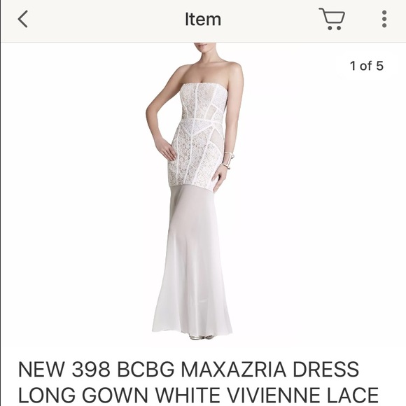 BCBG Maxazria Vivienne Lace Strapless Dress