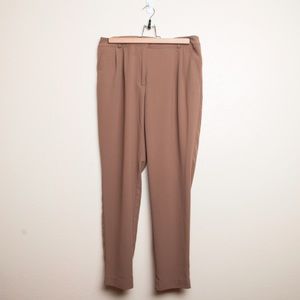 Forever 21 Beige Pleated Trousers