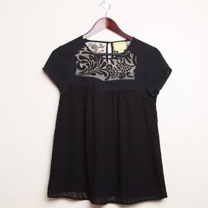 Anthropologie Maeve Inkbloom Sliced Tee