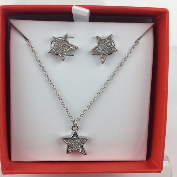 Kate Spade silver Star Twinkle Necklace Earrings - Picture 2 of 4