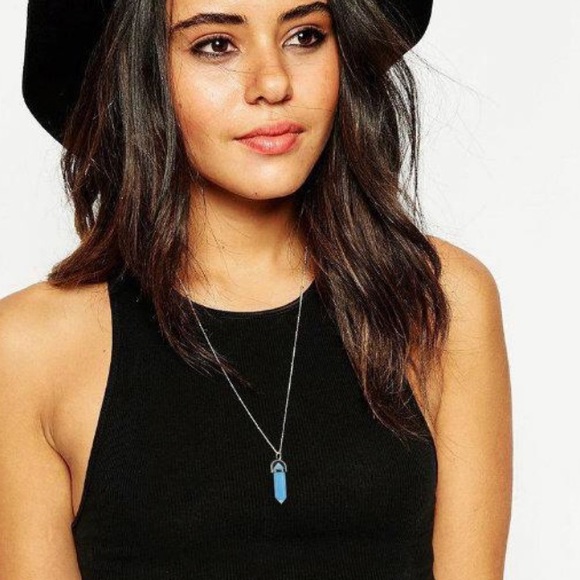 Last 1! Crystal pendant long statement necklace - Picture 3 of 5