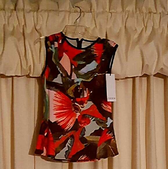 Erdem Floral Printed Peplum Top