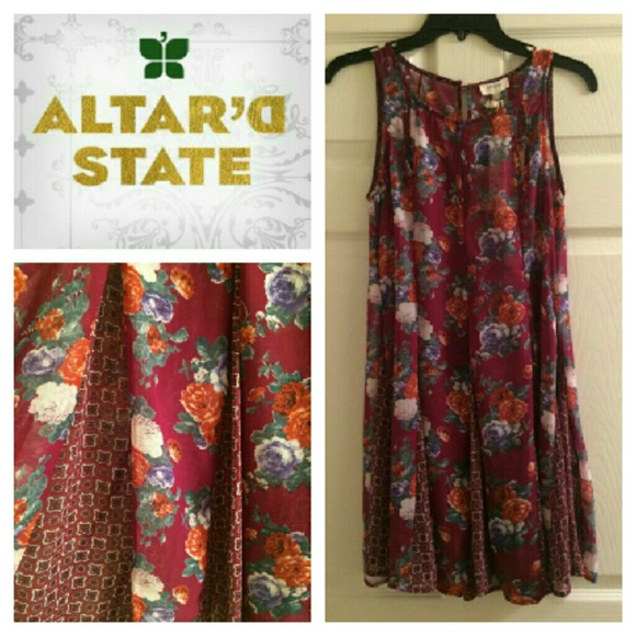 NWT Altar'd State Floral Swing Dress