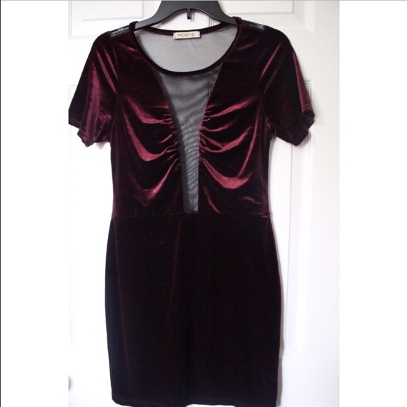 Arden B Merlot Cutout Cocktail Dress