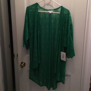 LuLaRoe Lindsay Kimono / Cardigan in Kelly Green
