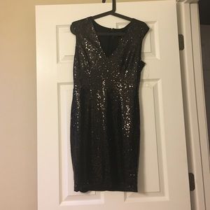 Black sequin dress