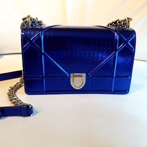 Metallic Blue Crossbody Bag