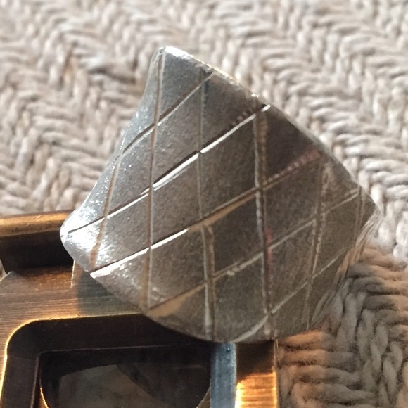 Wide sterling band Sz 7 brushed ring beauty!