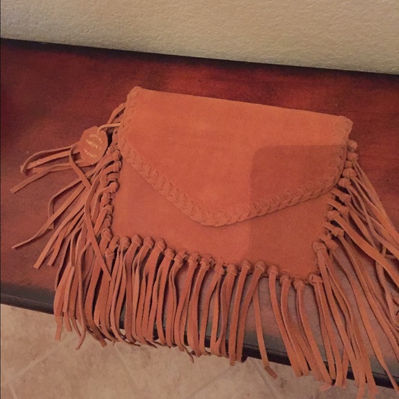 Forever dark camel brown cross body purse