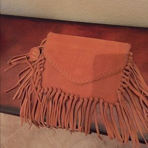 Forever dark camel brown cross body purse