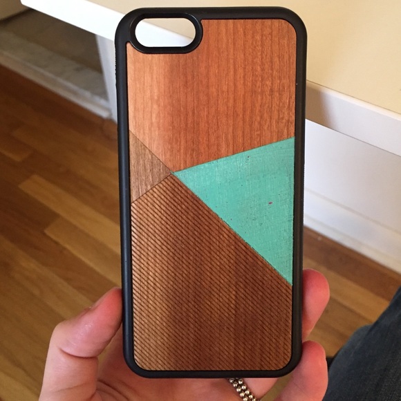 Wood iPhone 6 Case with Blue Paint!