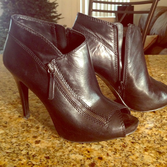 Nine West Black Peep Toe Booties