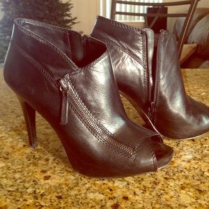 Nine West Black Peep Toe Booties