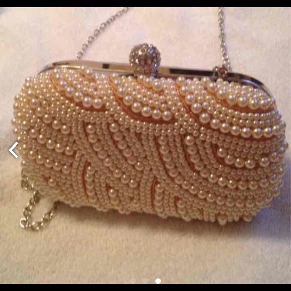 NWOT Gold Beaded Purse/Clutch