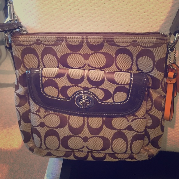 Coach cross body monogram