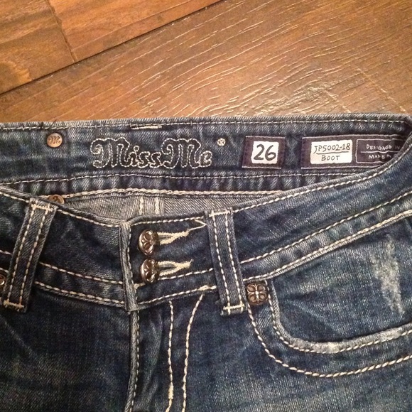 Miss Me Distressed Bootcut Denim Jeans - Picture 4 of 4