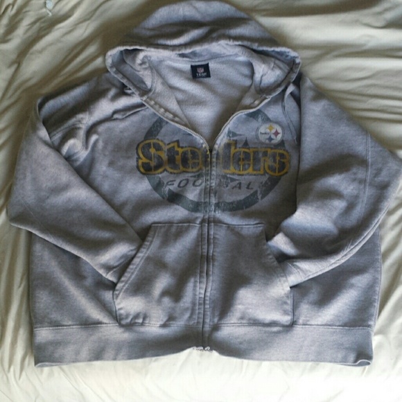 Vintage style logo Steelers zip up jacket