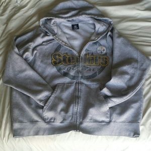 Vintage style logo Steelers zip up jacket