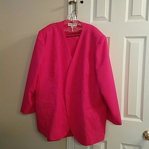 Women's pink jacket with matching skirt