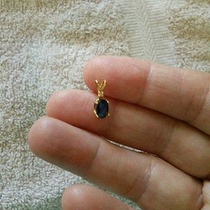 Necklace charm/sapphire