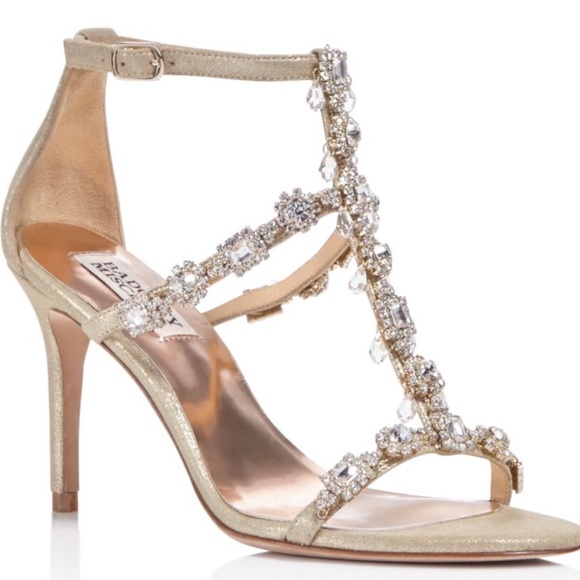 Badgley Mischka-Cascade-II Metallic Box & Dust Bag