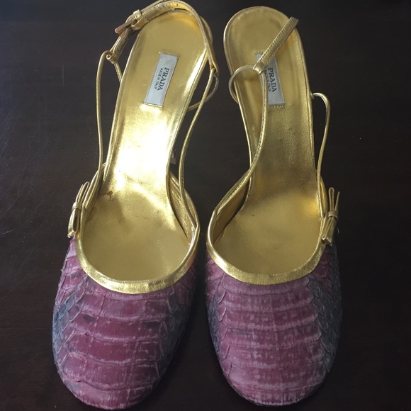 Authentic Prada snake skin heals