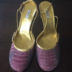 Authentic Prada snake skin heals